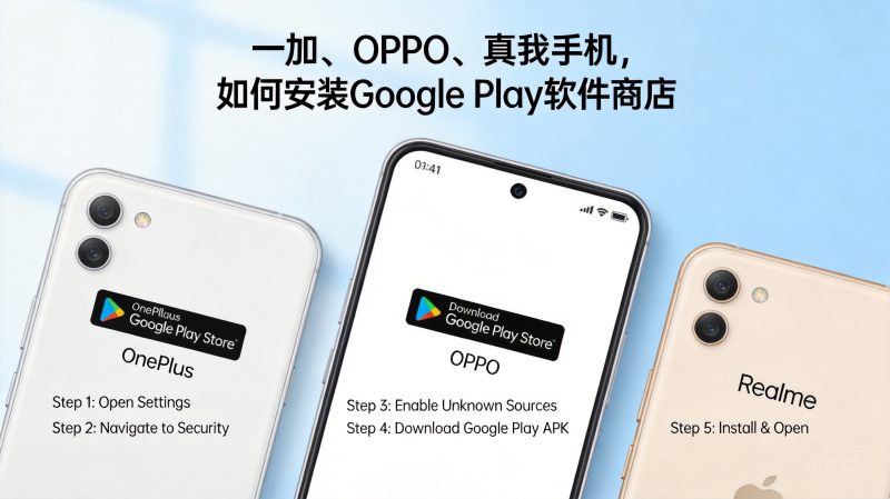 一加、OPPO、真我手机,如何安装Google Play软件商店|星极客网络